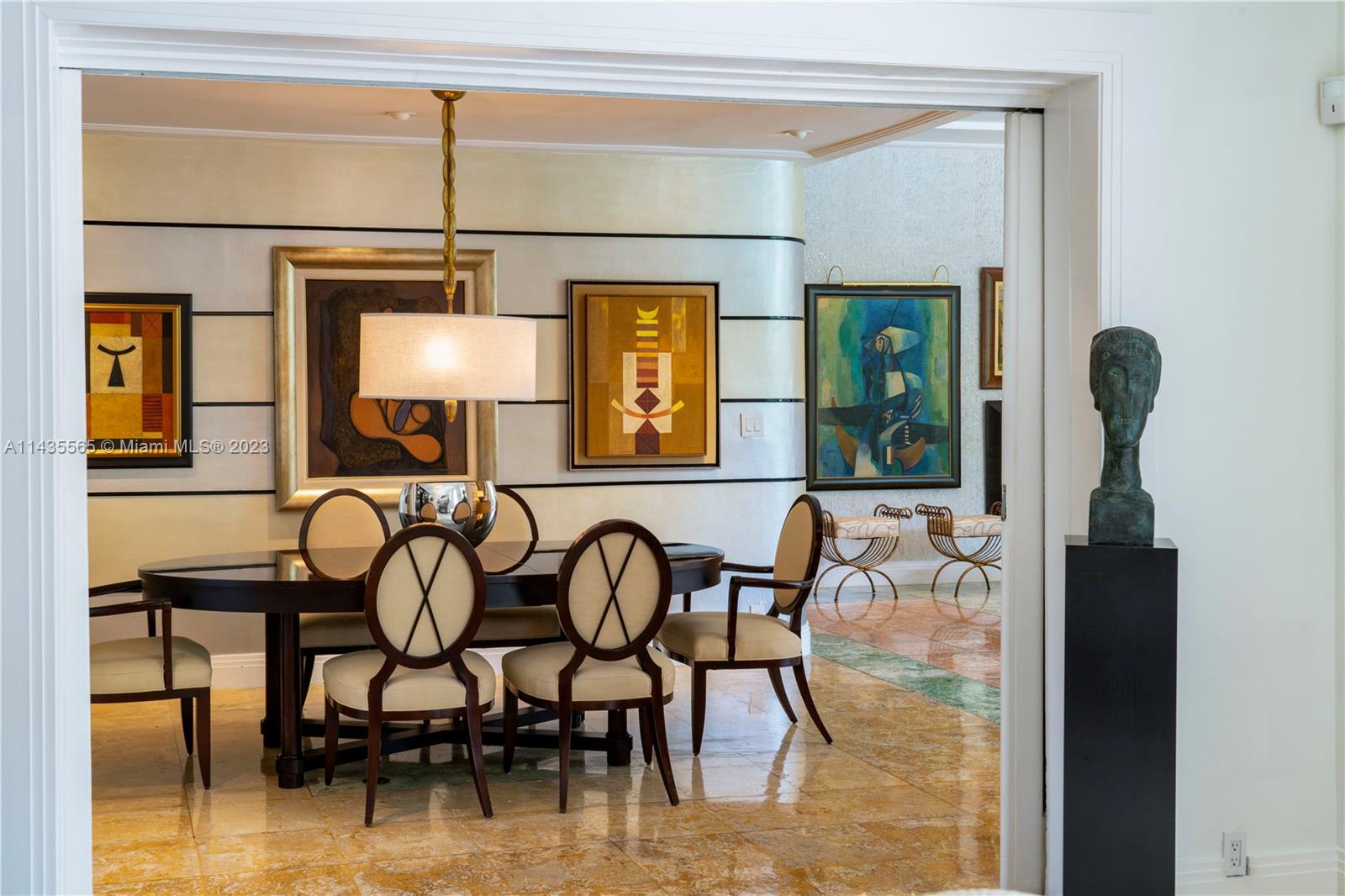 5959 La Gorce Drive Miami Beach, FL 33140 - Photo 10 of 60 a dining room with furniture and window