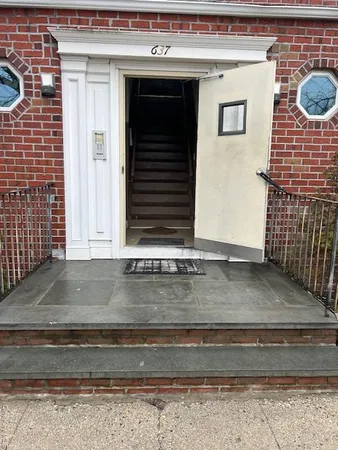 a view of the door of a house