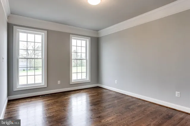 a view of a room with rack on the wall