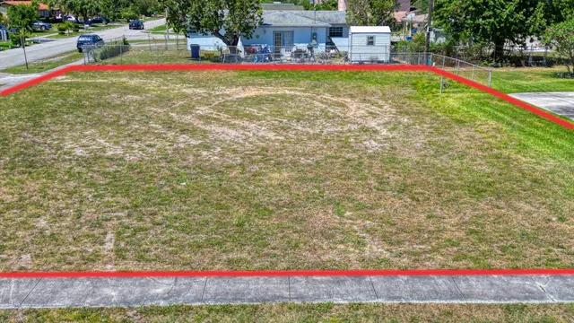 a view of an outdoor space and swimming pool