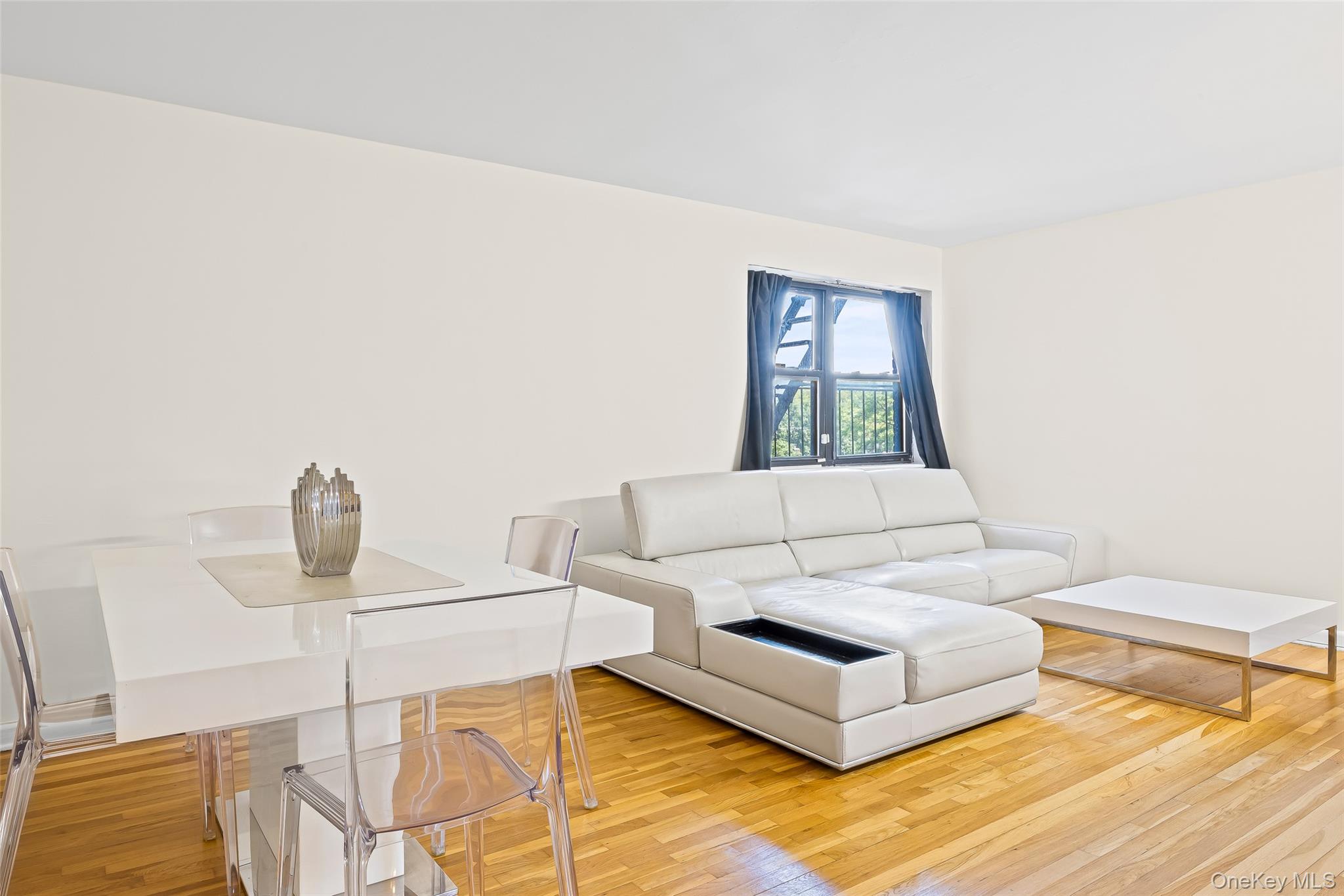 Living area featuring wood finished floors