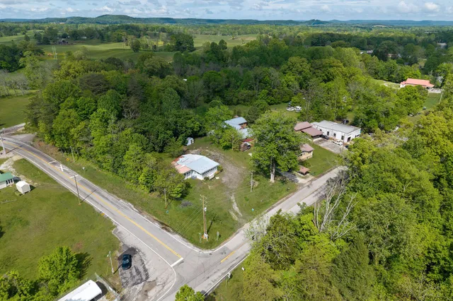 a view of a garden with a lake