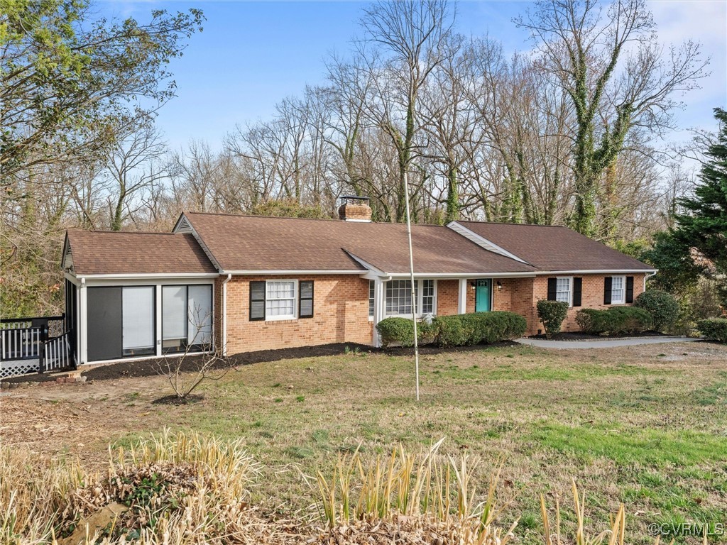 4815 Burnham Road North Chesterfield, VA 23234 - Photo 3 of 48 Single story home featuring a shingled roof, a fro