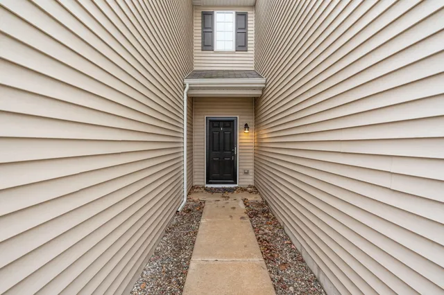 a view of a house with a door