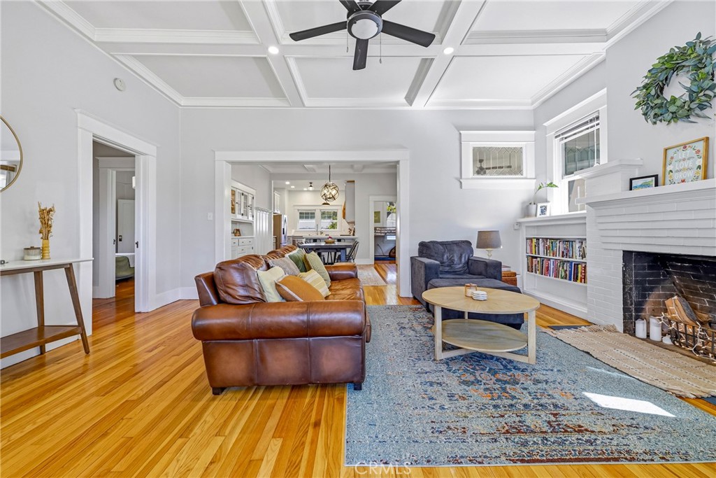 303 West 21st Street Merced, CA 95340 - Photo 23 of 52 a living room with furniture and a fireplace