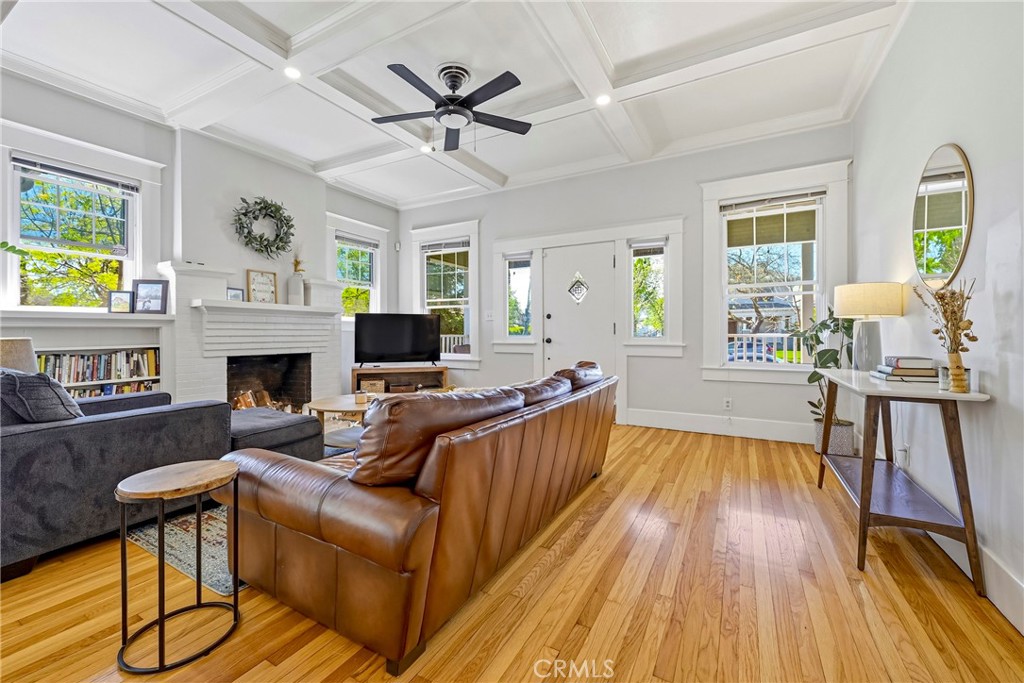 303 West 21st Street Merced, CA 95340 - Photo 25 of 52 a living room with furniture and a fireplace