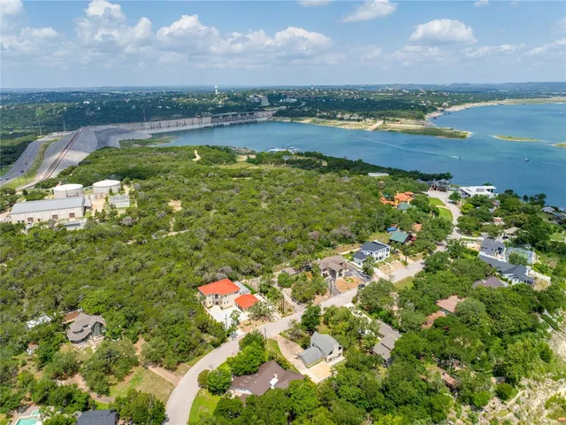 a view of an ocean and city