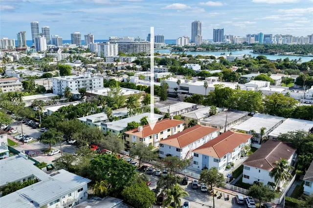 a view of a city with tall buildings