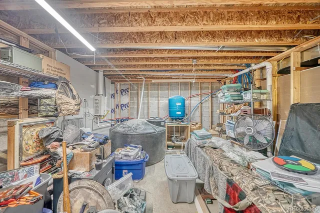 a room with furniture and a chandelier