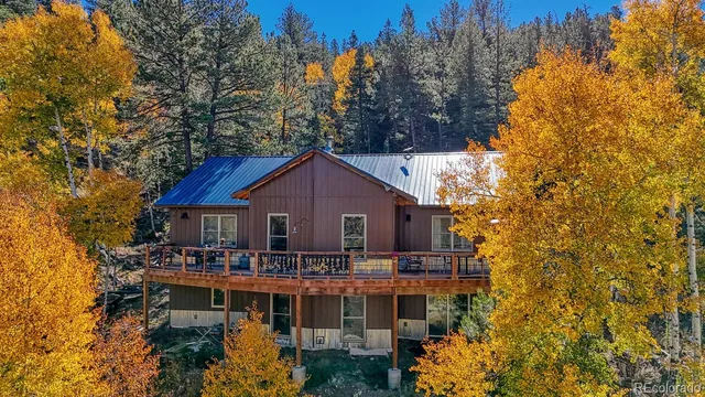 a view of a house with a balcony
