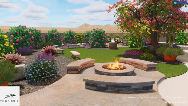 a view of yard with green space