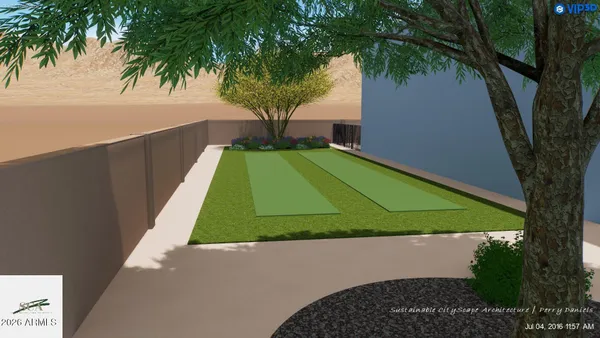 a view of a garden with plants