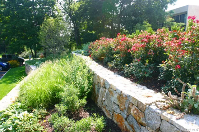 a view of outdoor space building and garage