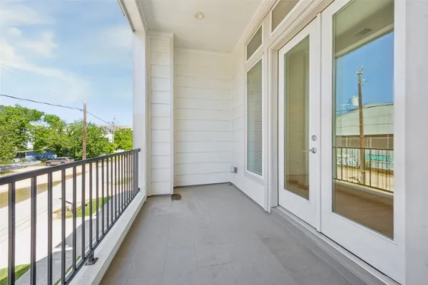 a view of a balcony