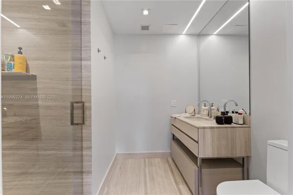 a view of a city with tall buildings