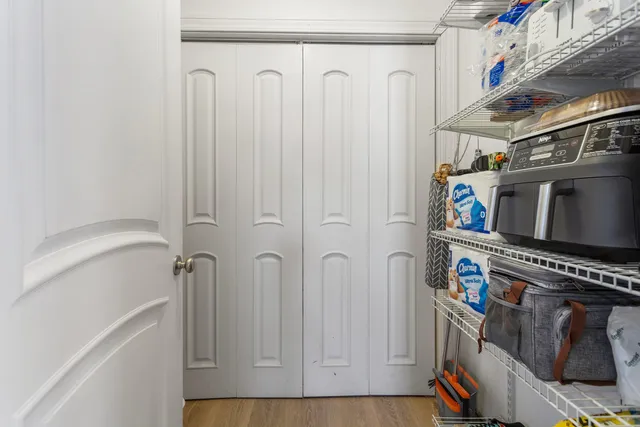 a view of storage and utility room