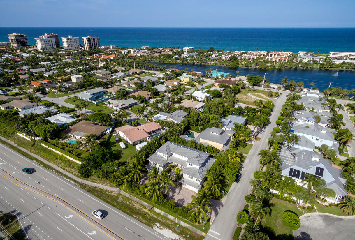 481 Olympus Drive, Unit 201 Juno Beach, FL 33408 - Photo 17 of 23 a view of a city with an ocean view