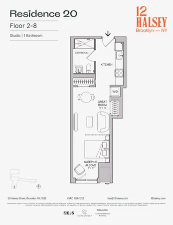 $3,395 | 12 Halsey Street, Unit 620 | Bedford-Stuyvesant