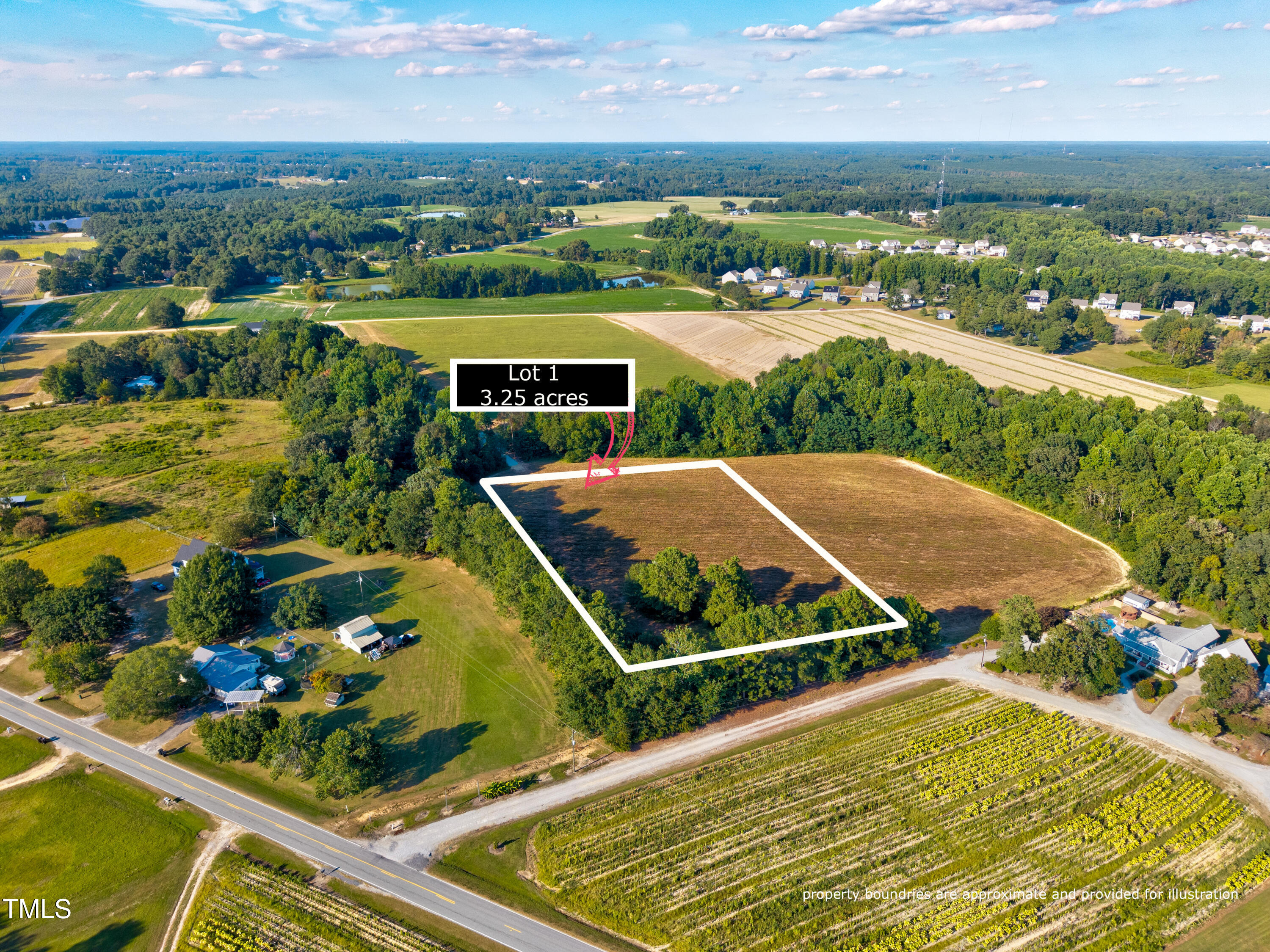1 Mockingbird Lane Willow Spring, NC 27592 - Photo 4 of 8 an aerial view of an pool and yard