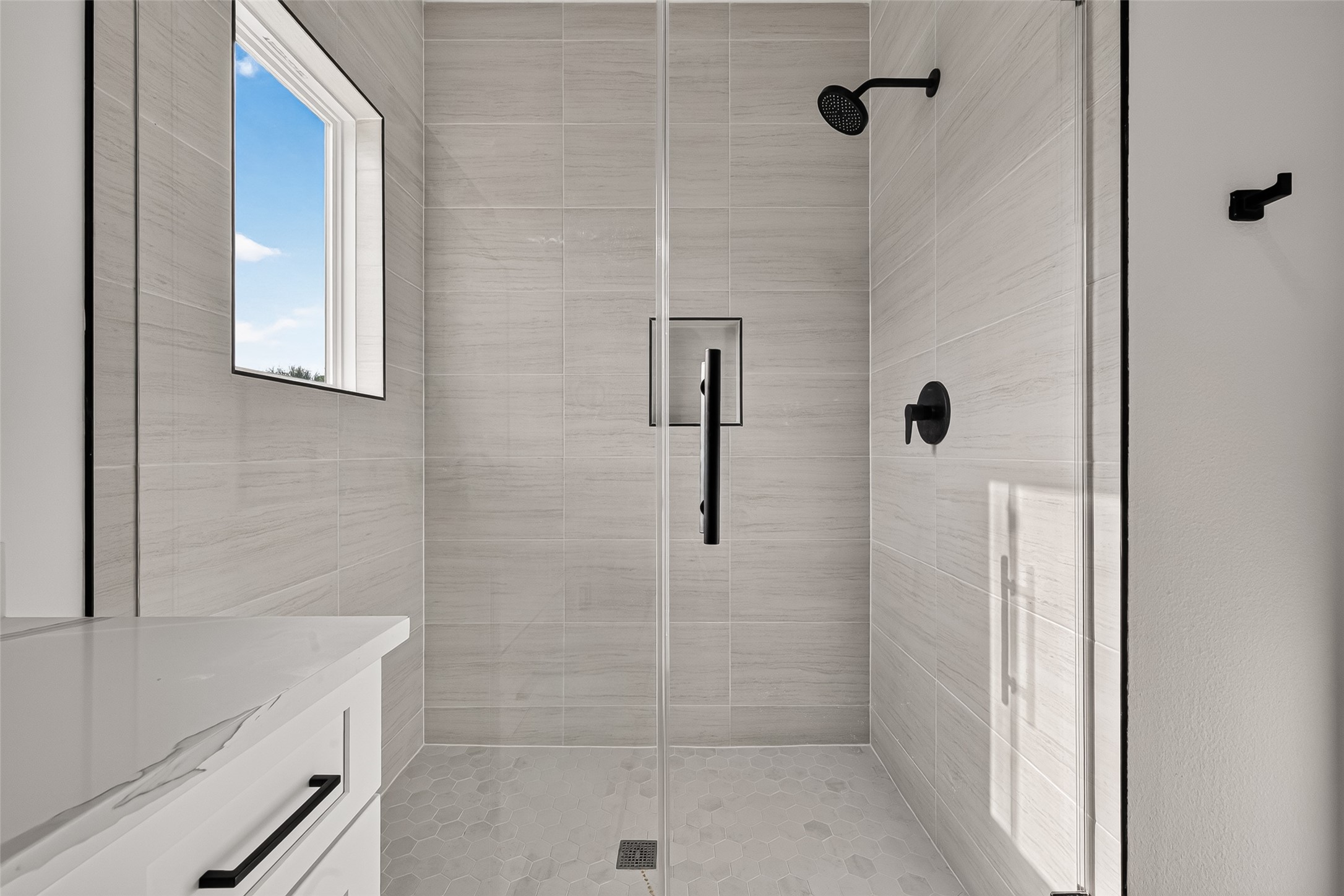 8110 Carver Road Houston, TX 77088 - Photo 31 of 38 A closer look at the primary shower and its modern finishes.