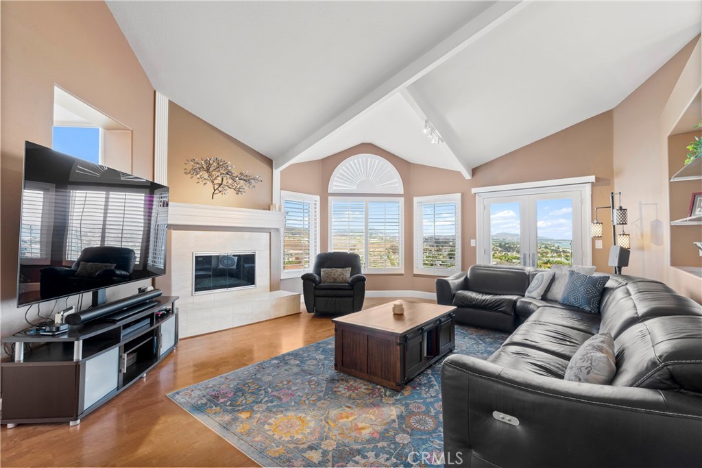 33662 Holtz Hill Drive Dana Point, CA 92629 - Photo 24 of 75 a living room with furniture fireplace and flat screen tv