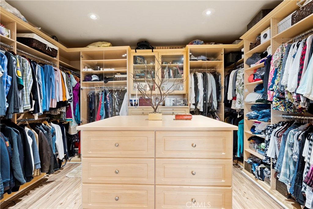 33662 Holtz Hill Drive Dana Point, CA 92629 - Photo 54 of 75 a view of walk in closet with clothes and shoes