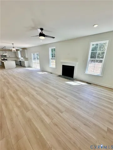 a view of a livingroom with a window