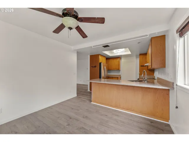 a view of kitchen and window