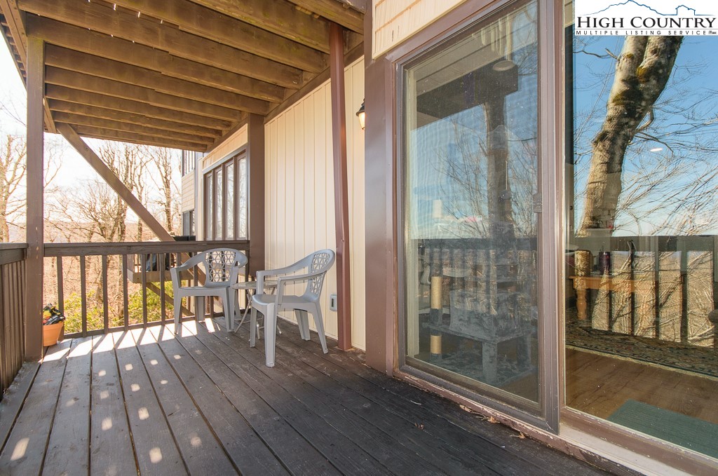220 Northridge Road, Unit 25 Beech Mountain, NC 28604 - Photo 37 of 47 a view of deck with furniture and wooden floor