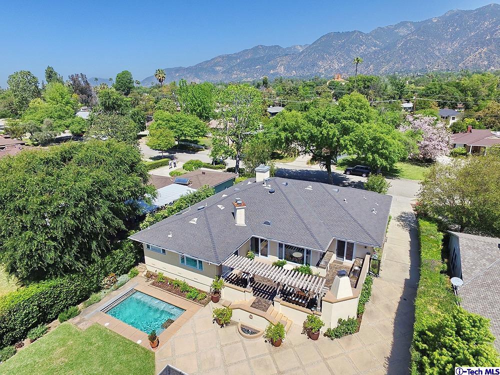 3690 Newhaven Road Pasadena, CA 91107 - Photo 2 of 21 an aerial view of a house with a yard