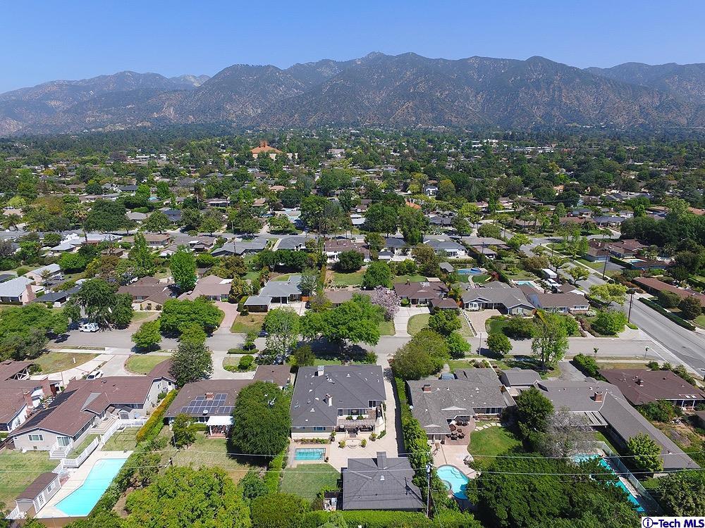 3690 Newhaven Road Pasadena, CA 91107 - Photo 21 of 21 an aerial view of residential house and green space