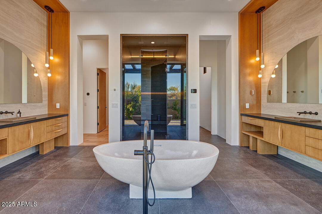 10249 East Joy Ranch Road Scottsdale, AZ 85262 - Photo 24 of 57 a living room with kitchen island granite countertop furniture and fireplace