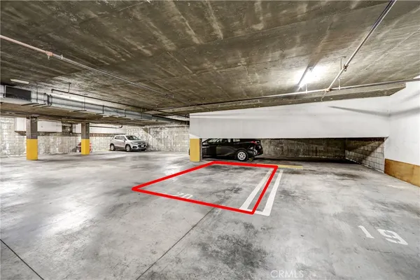a view of parking garage