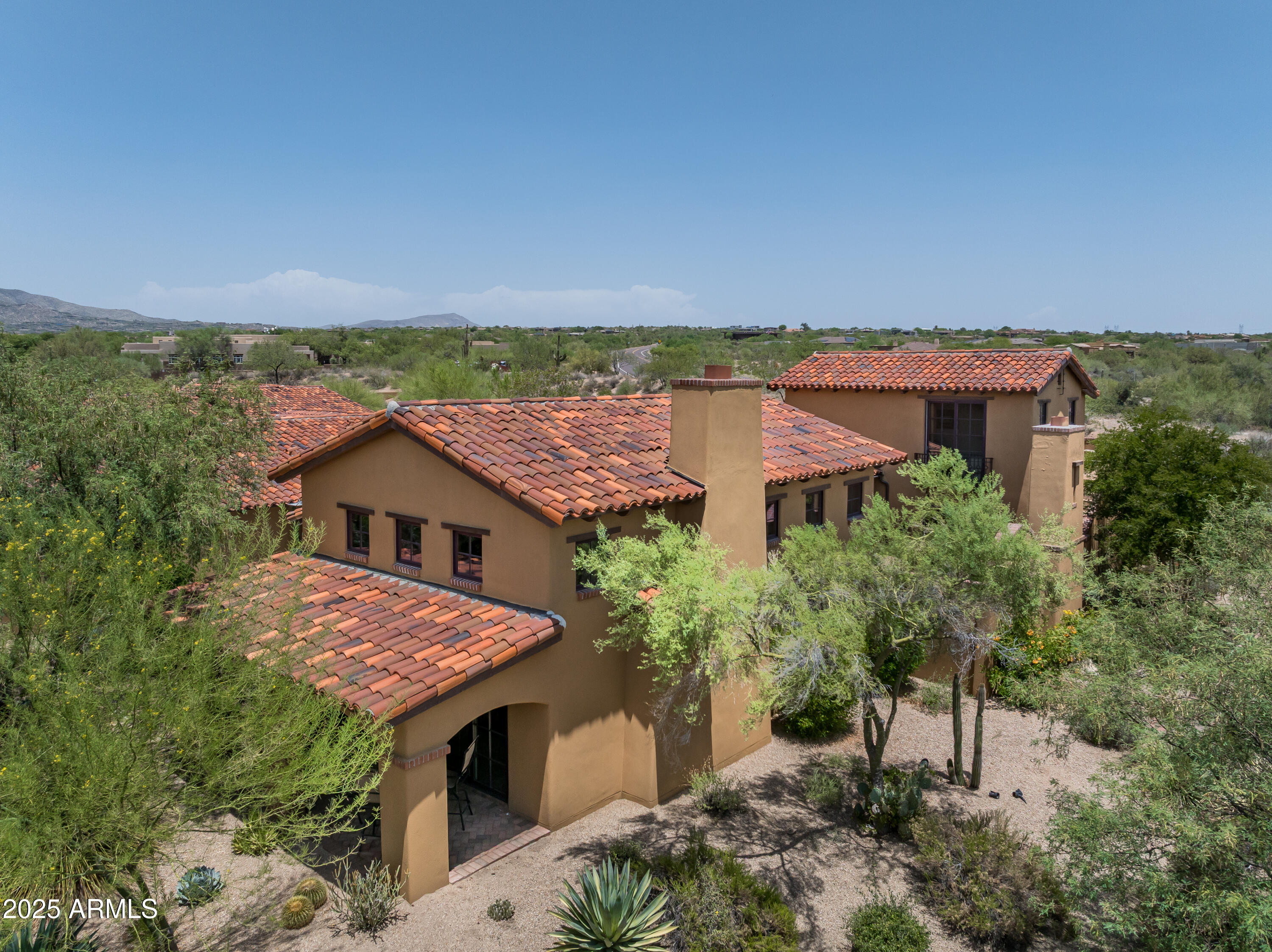 10597 East Rising Sun Drive Scottsdale, AZ 85262 - Photo 51 of 53 an aerial view of a house with a yard and wooden fence