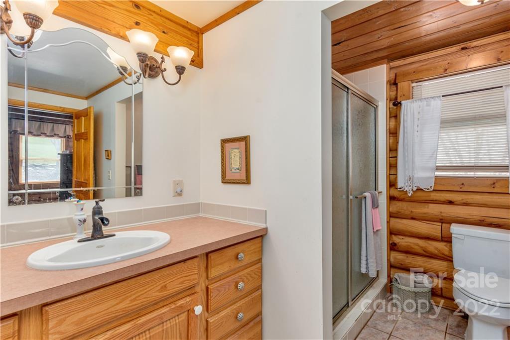 40 Yarrow Road Waynesville, NC 28785 - Photo 14 of 25 a bathroom with a sink a toilet and a mirror