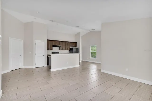 a view of a kitchen with a sink