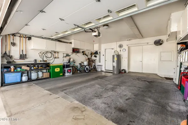 a view of a garage
