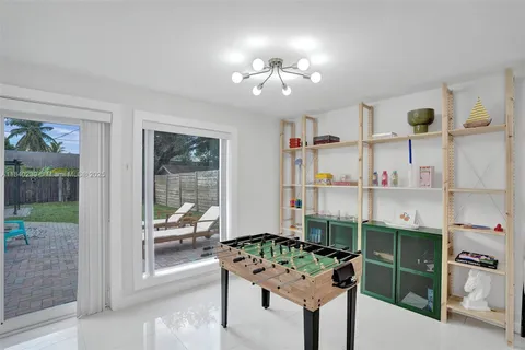 a room with cabinets