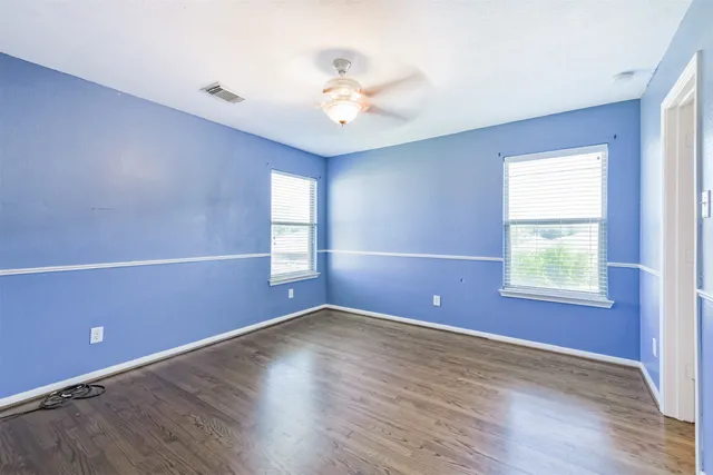 a view of small space with racks on the wall