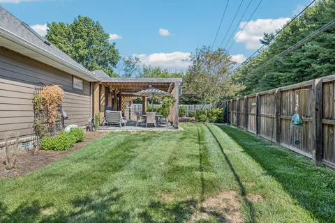 a house view with a garden space