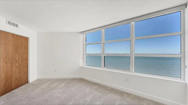 a view of entryway with a large window