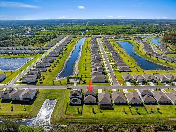 an aerial view of a city