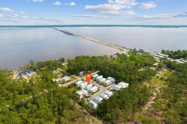 a outdoor space with lots of trees