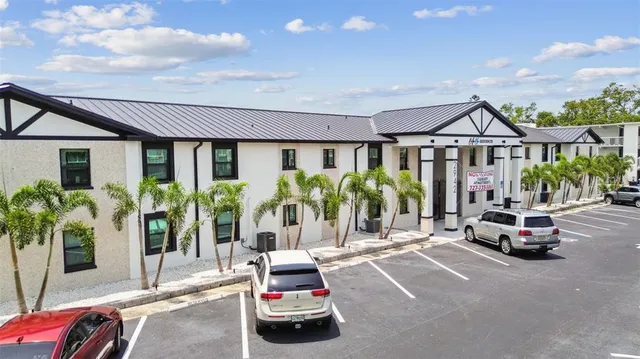 an aerial view of a city