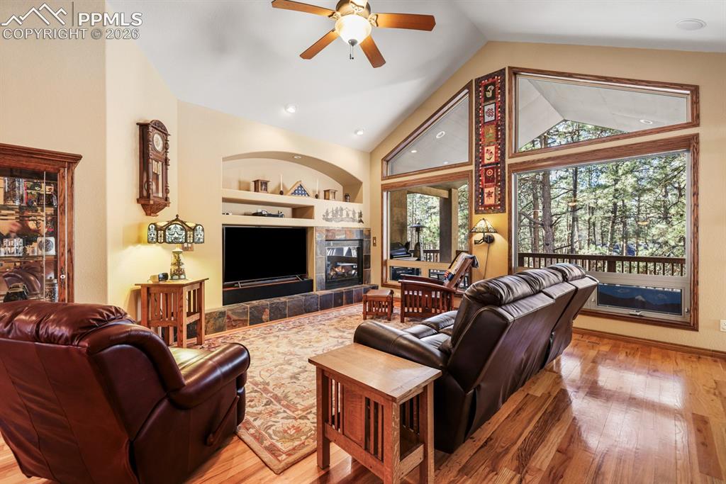 17990 Sawmill Road Colorado Springs, CO 80908 - Photo 3 of 40 Living room with handsome hardwood floor