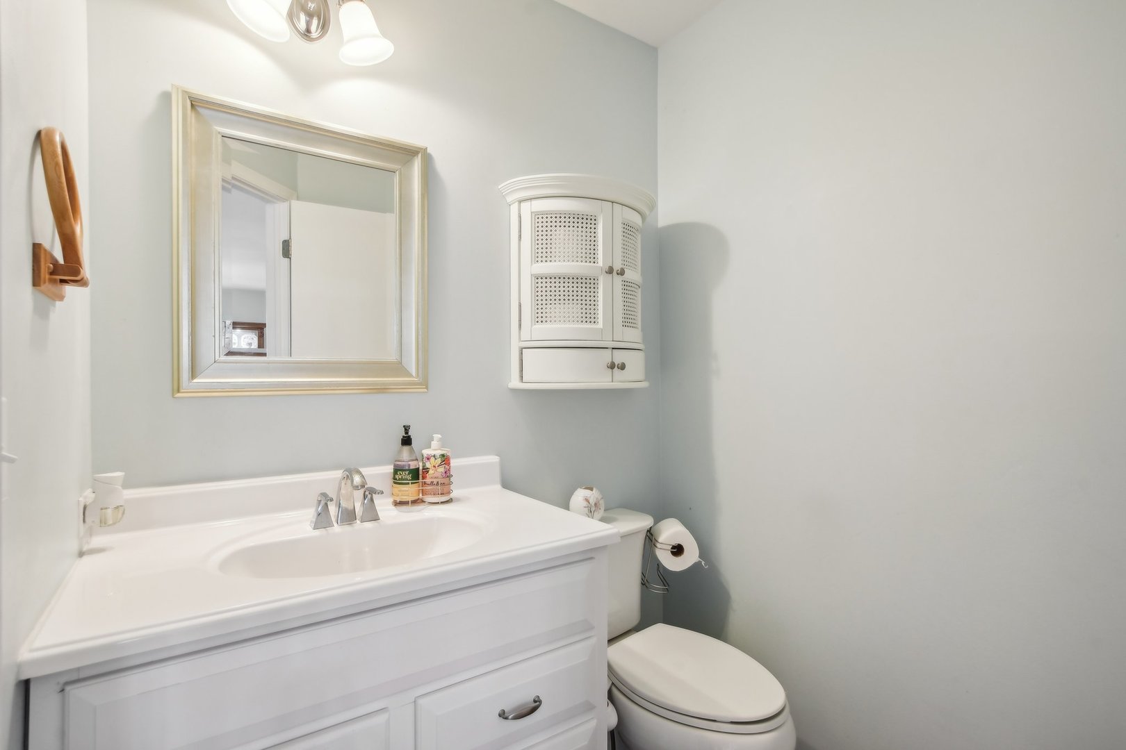1608 Prairieview Boulevard Bolingbrook, IL 60490 - Photo 19 of 55 a bathroom with a sink vanity mirror and toilet