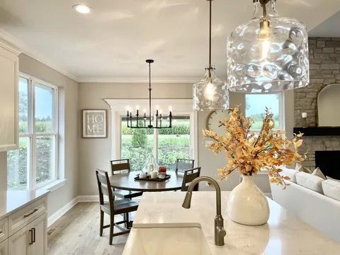 15949 Prairie View Court, Unit T5 New Lenox, IL 60451 - Photo 19 of 27 a living room with fireplace and large windows