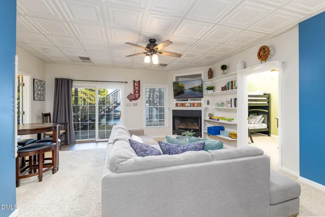 a view of chairs and tables in the patio