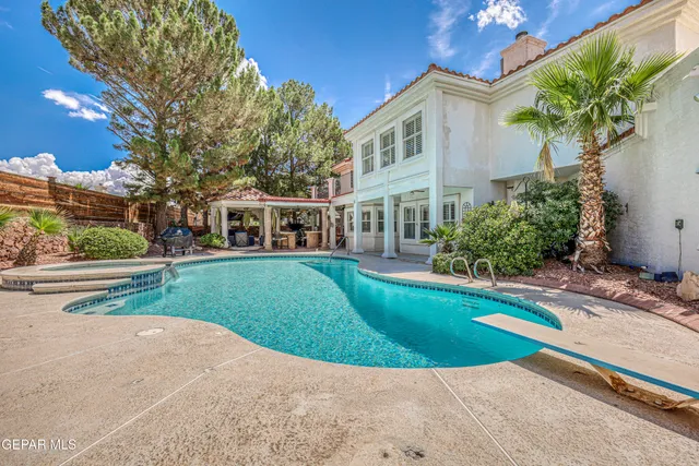 a outdoor living space with furniture
