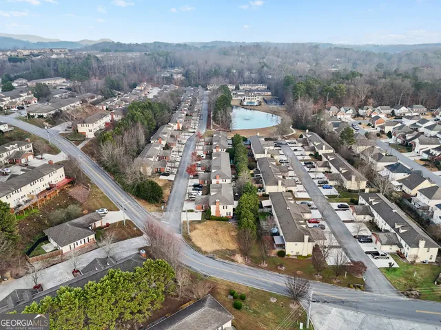 an aerial view of multiple house